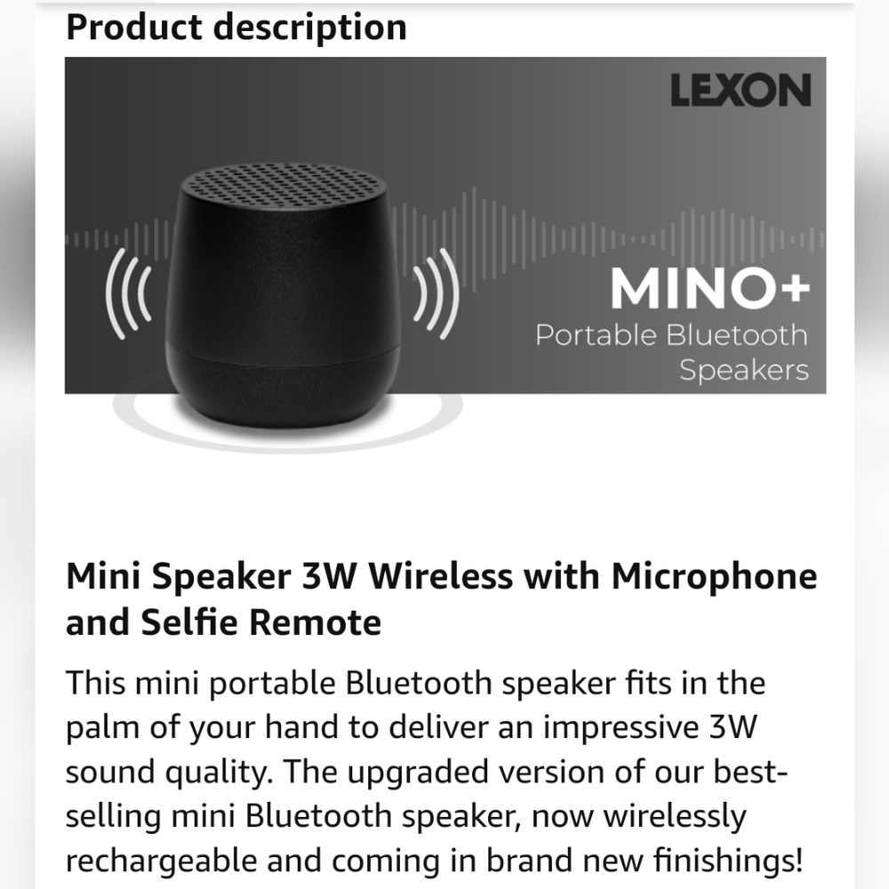Lexon MINO+ Portable Bluetooth Mini Speaker with HD Sound - Picture 7 of 15